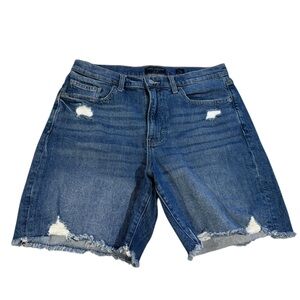 Lucky Brand Indigo Frayed 90’s loose Jean Shorts
